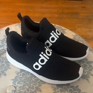 Adidas Mens Black and White Slip-On Sneakers